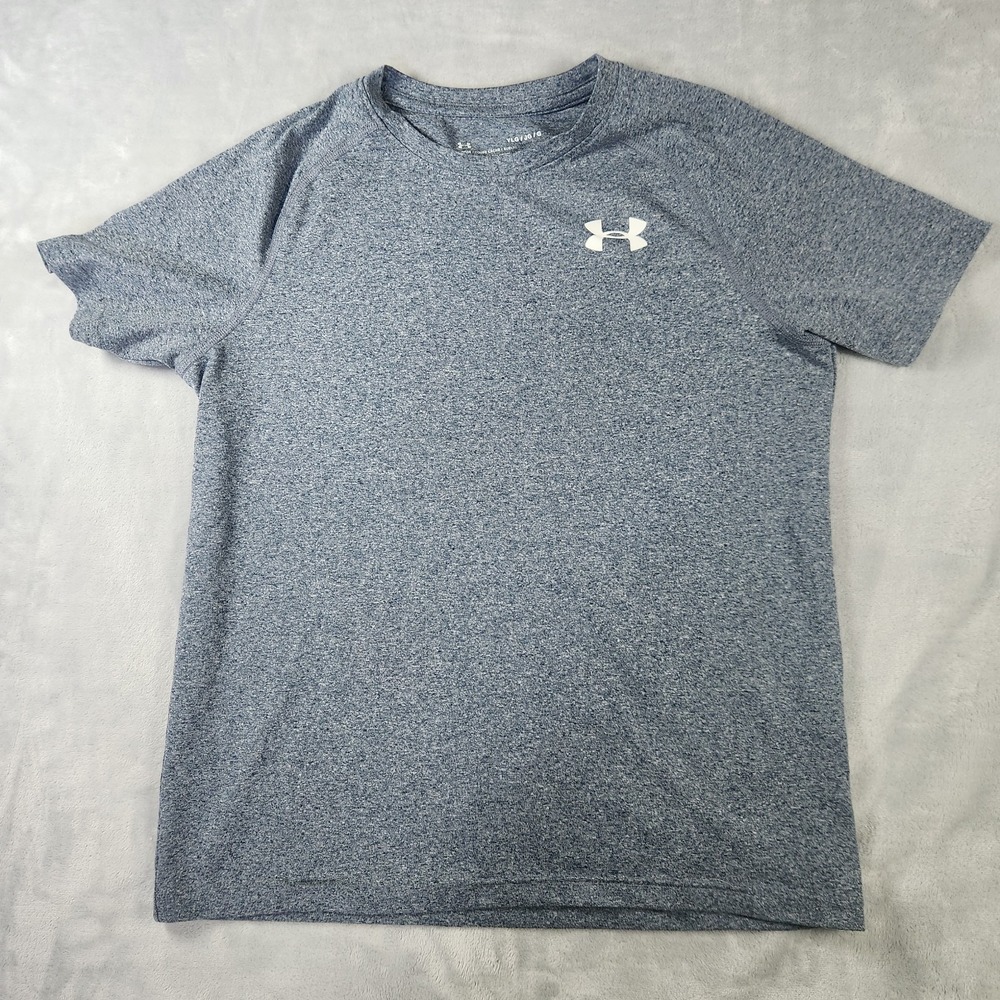 Under armour UA YXL shirt gray heatgear loose Youth extra large EUC stretchy
